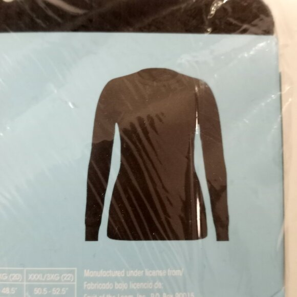 NEW Fruit of the Loom Womens M 8 - 10 Black Waffle Crew Thermal Top - Picture 3 of 4